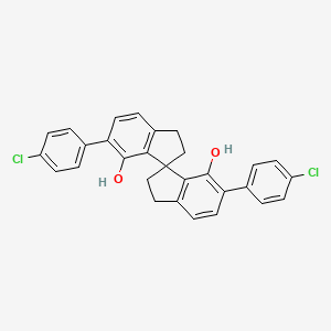 molecular formula C29H22Cl2O2 B3226816 (1S)-6,6'-Bis(4-chlorophenyl)-2,2',3,3'-tetrahydro-1,1'-spirobi[1H-indene]-7,7'-diol CAS No. 1258326-99-6