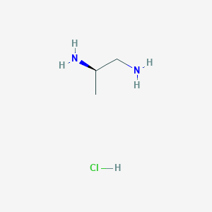 molecular formula C3H11ClN2 B3227087 1,2-Propanediamine, hydrochloride (1:1), (2R)- CAS No. 1260603-33-5
