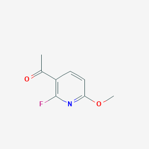 molecular formula C8H8FNO2 B3227150 1-(2-FLUORO-6-METHOXYPYRIDIN-3-YL)ETHAN-1-ONE CAS No. 1260664-95-6
