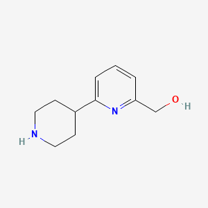 molecular formula C11H16N2O B3227307 (6-(Piperidin-4-yl)pyridin-2-yl)methanol CAS No. 1260856-19-6