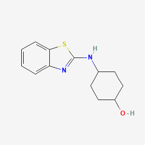 molecular formula C13H16N2OS B3227497 4-(Benzothiazol-2-ylamino)-cyclohexanol CAS No. 1261230-52-7