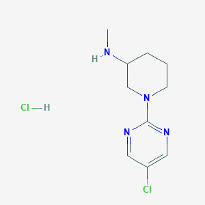 molecular formula C10H16Cl2N4 B3227572 [1-(5-Chloro-pyrimidin-2-yl)-piperidin-3-yl]-methyl-amine hydrochloride CAS No. 1261231-04-2