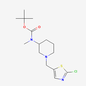 molecular formula C15H24ClN3O2S B3227660 tert-Butyl (1-((2-chlorothiazol-5-yl)methyl)piperidin-3-yl)(methyl)carbamate CAS No. 1261231-89-3
