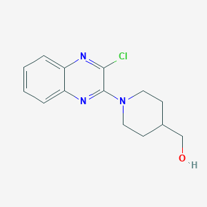 molecular formula C14H16ClN3O B3227678 [1-(3-Chloro-quinoxalin-2-yl)-piperidin-4-yl]-methanol CAS No. 1261232-04-5