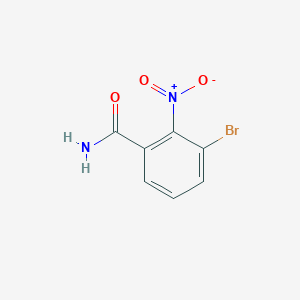 molecular formula C7H5BrN2O3 B3228146 Benzamide, 3-bromo-2-nitro- CAS No. 1261758-81-9