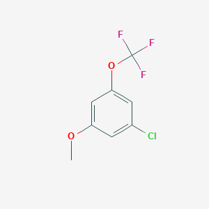 molecular formula C8H6ClF3O2 B3228179 3-Chloro-5-(trifluoromethoxy)anisole CAS No. 1261822-54-1