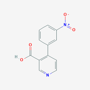 molecular formula C12H8N2O4 B3228321 4-(3-NITROPHENYL)NICOTINIC ACID CAS No. 1261998-62-2