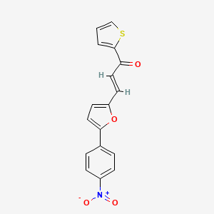 (E)-3-(5-(4-nitrophenyl)furan-2-yl)-1-(thiophen-2-yl)prop-2-en-1-one
