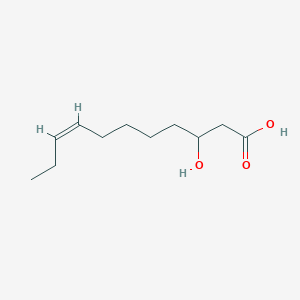 molecular formula C11H20O3 B3228404 (Z)-3-hydroxyundec-8-enoic acid CAS No. 1263035-62-6