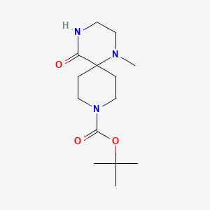tert-Butyl 1-methyl-5-oxo-1,4,9-triazaspiro[5.5]undecane-9-carboxylate