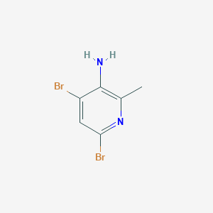molecular formula C6H6Br2N2 B3228465 4,6-Dibromo-2-methylpyridin-3-amine CAS No. 126325-49-3