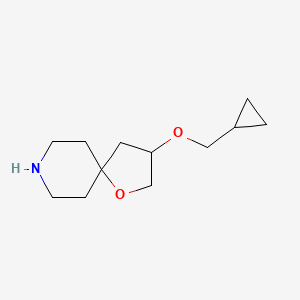 molecular formula C12H21NO2 B3228467 3-(Cyclopropylmethoxy)-1-oxa-8-azaspiro[4.5]decane CAS No. 1263279-28-2