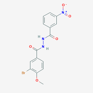 molecular formula C15H12BrN3O5 B322852 N'-(3-BROMO-4-METHOXYBENZOYL)-3-NITROBENZOHYDRAZIDE 
