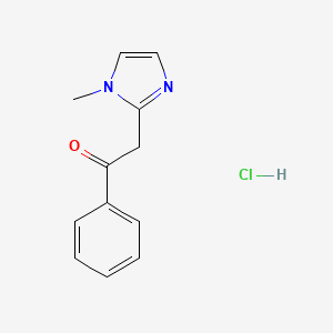 molecular formula C12H13ClN2O B3228527 2-(1-Methyl-1H-imidazol-2-YL)-1-phenyl-ethanone hydrochloride CAS No. 1263378-50-2