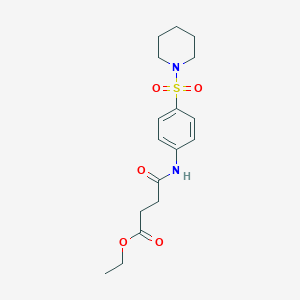 molecular formula C17H24N2O5S B322858 ETHYL 3-{[4-(PIPERIDINE-1-SULFONYL)PHENYL]CARBAMOYL}PROPANOATE 