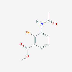 molecular formula C10H10BrNO3 B3228672 Methyl 3-acetamido-2-bromobenzoate CAS No. 126759-46-4