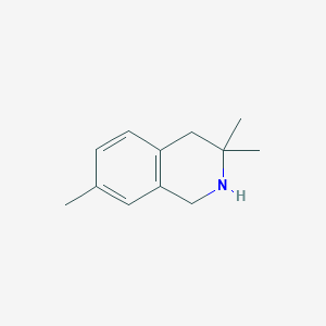 molecular formula C12H17N B3228687 3,3,7-Trimethyl-1,2,3,4-tetrahydroisoquinoline CAS No. 1267706-48-8
