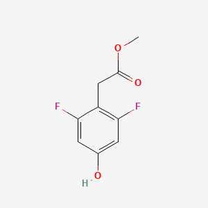 molecular formula C9H8F2O3 B3228783 Methyl 2-(2,6-difluoro-4-hydroxyphenyl)acetate CAS No. 1268822-65-6