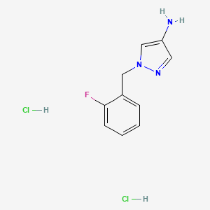molecular formula C10H12Cl2FN3 B3228791 1-(2-Fluorobenzyl)-1H-pyrazol-4-amine dihydrochloride CAS No. 1269105-85-2