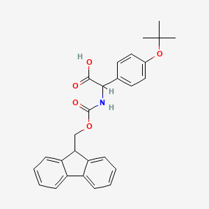 molecular formula C27H27NO5 B3228889 Fmoc-d-phenylglycine(4-otbu) CAS No. 1270295-28-7