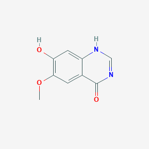 molecular formula C9H8N2O3 B032289 7-羟基-6-甲氧基-3,4-二氢喹唑啉-4-酮 CAS No. 162012-72-8