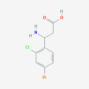 molecular formula C9H9BrClNO2 B3228925 3-Amino-3-(4-bromo-2-chlorophenyl)propanoic acid CAS No. 1270508-35-4