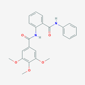 molecular formula C23H22N2O5 B322913 N-[2-(anilinocarbonyl)phenyl]-3,4,5-trimethoxybenzamide 