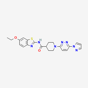 1-(6-(1H-pyrazol-1-yl)pyridazin-3-yl)-N-(6-ethoxybenzo[d]thiazol-2-yl)piperidine-4-carboxamide