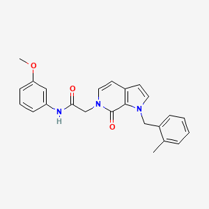 molecular formula C24H23N3O3 B3229376 N-(3-methoxyphenyl)-2-{1-[(2-methylphenyl)methyl]-7-oxo-1H,6H,7H-pyrrolo[2,3-c]pyridin-6-yl}acetamide CAS No. 1286703-39-6