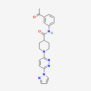 1-(6-(1H-pyrazol-1-yl)pyridazin-3-yl)-N-(3-acetylphenyl)piperidine-4-carboxamide