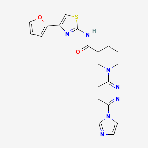 1-(6-(1H-imidazol-1-yl)pyridazin-3-yl)-N-(4-(furan-2-yl)thiazol-2-yl)piperidine-3-carboxamide