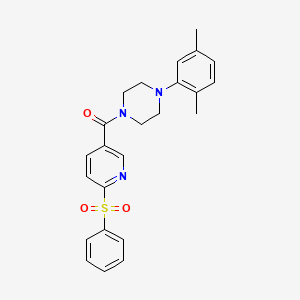 1-(2,5-Dimethylphenyl)-4-{[6-(phenylsulfonyl)pyridin-3-yl]carbonyl}piperazine