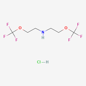 molecular formula C6H10ClF6NO2 B3229423 Bis[2-(trifluoromethoxy)ethyl]amine hydrochloride CAS No. 1286744-01-1