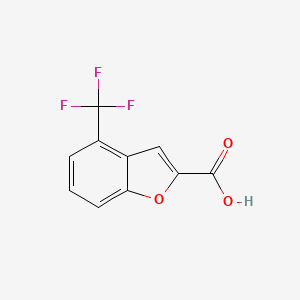 molecular formula C10H5F3O3 B3229442 4-(Trifluoromethyl)benzofuran-2-carboxylic acid CAS No. 1286744-16-8