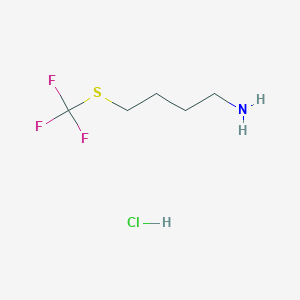 molecular formula C5H11ClF3NS B3229447 4-(Trifluoromethylthio)butylamine hydrochloride CAS No. 1286744-21-5