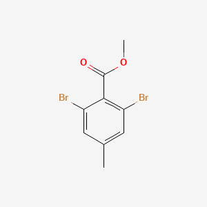 molecular formula C9H8Br2O2 B3229460 2,6-Dibromo-4-methylbenzoic acid methyl ester CAS No. 128733-75-5