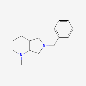 molecular formula C15H22N2 B3229462 6-Benzyl-1-methyloctahydropyrrolo[3,4-b]pyridine CAS No. 128740-17-0