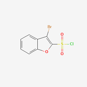 molecular formula C8H4BrClO3S B3229478 3-Bromo-1-benzofuran-2-sulfonyl chloride CAS No. 128852-14-2