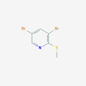 molecular formula C6H5Br2NS B3229492 3,5-Dibromo-2-(methylthio)pyridine CAS No. 1288990-60-2