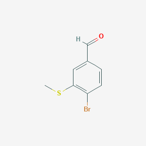 molecular formula C8H7BrOS B3229500 4-Bromo-3-(methylsulfanyl)benzaldehyde CAS No. 1289015-47-9