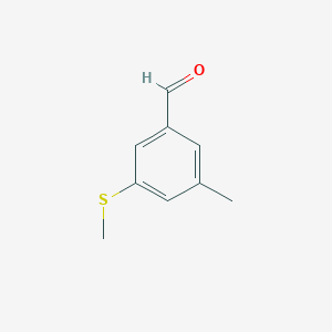 molecular formula C9H10OS B3229534 3-Methyl-5-(methylthio)benzaldehyde CAS No. 1289089-92-4
