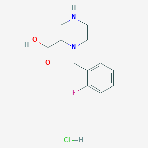 B3229582 1-(2-Fluoro-benzyl)-piperazine-2-carboxylic acid hydrochloride CAS No. 1289384-64-0
