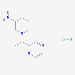 B3229588 1-(1-Pyrazin-2-yl-ethyl)-piperidin-3-ylamine hydrochloride CAS No. 1289384-67-3