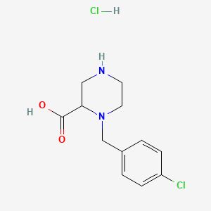 B3229610 1-(4-Chloro-benzyl)-piperazine-2-carboxylic acid hydrochloride CAS No. 1289384-96-8