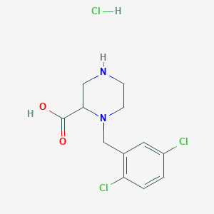 B3229621 1-(2,5-Dichloro-benzyl)-piperazine-2-carboxylic acid hydrochloride CAS No. 1289384-99-1