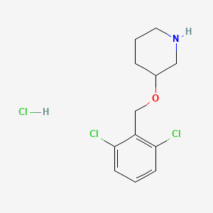 molecular formula C12H16Cl3NO B3229669 3-(2,6-Dichloro-benzyloxy)-piperidine hydrochloride CAS No. 1289385-64-3