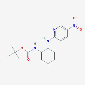 B3229711 [2-(5-Nitro-pyridin-2-ylamino)-cyclohexyl]-carbamic acid tert-butyl ester CAS No. 1289386-21-5