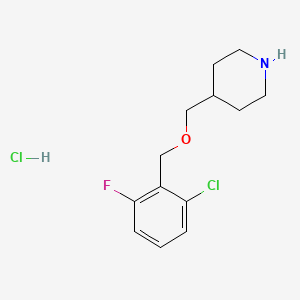 molecular formula C13H18Cl2FNO B3229766 4-(2-Chloro-6-fluoro-benzyloxymethyl)-piperidine hydrochloride CAS No. 1289387-33-2