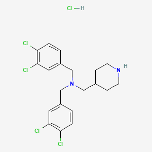 B3229786 Bis-(3,4-dichloro-benzyl)-piperidin-4-ylmethyl-amine hydrochloride CAS No. 1289387-55-8