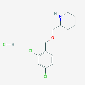 molecular formula C13H18Cl3NO B3229861 2-(2,4-Dichloro-benzyloxymethyl)-piperidine hydrochloride CAS No. 1289388-26-6